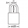 MASTER LOCK A1165MKW417RED SAFETY PADLOCKS