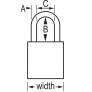 MASTER LOCK A1165MKYLW ANODIZED ALUMINUM SAFETY PADLOCKS