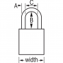 MASTER LOCK A1166KABLU SAFETY PADLOCKS