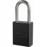 MASTER LOCK A1166KAMKW417BLK ANODIZED ALUMINUM SAFETY PADLOCKS