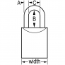 MASTER LOCK 6830LF PROSERIES SOLID BRASS LOCK