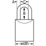 MASTER LOCK 6840 PROSERIES SOLID BRASS LOCK