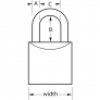 MASTER LOCK 6851 SOLID BODY PADLOCK
