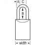 MASTER LOCK 7042 SOLID BODY PADLOCK