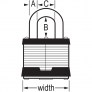 MASTER LOCK 81KA LAMINATED PADLOCK