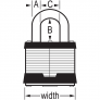 MASTER LOCK 81LJ LAMINATED PADLOCK