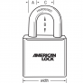 AMERICAN LOCK A3651D035 SOLID BODY PADLOCK