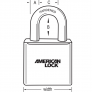 AMERICAN LOCK A3651WO SOLID BODY PADLOCK