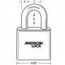 AMERICAN LOCK A3652WO SOLID BODY PADLOCK