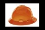 MSA FULL BRIM V-GARD HELMET WITH FAS-TRAC RATCHET SUSP, ORANGE