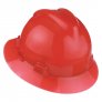 MSA FULL BRIM V-GARD HELMET WITH FAS-TRAC RATCHET SUSP, ORANGE