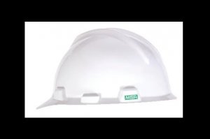 MSA V-GARD HELMET WITH RATCHET SUSPENSION, WHITE – COMFORT & SAFETY