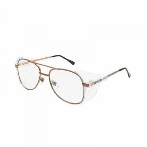 SRX WORKSAFE AERONAUT ALPHA SAFETY GLASSES WITH BRONZE FRAME AND WIDE FIELD OF VISION