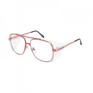 SRX WORKSAFE AERONAUT OMEGA SAFETY GLASSES SZ61 WITH STAINLESS STEEL FRAME & WIDE FIELD OF VISION