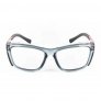 WORKSAFERX OTUS E3065 SAFETY PRESCRIPTION GLASSES, TEAL BLUE FRAME WITH SIDE-SHIELD, FRAMES ONLY