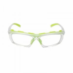 WORKSAFERX STEED E3041 SAFETY PRESCRIPTION GLASSES, LIME GREEN FRAME WITH CLEAR HOLDER, FRAMES ONLY
