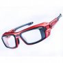 WORKSAFERX VECTOR E3062 SAFETY PRESCRIPTION GLASSES, MATT RED FRAME, FRAMES ONLY