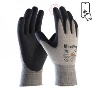 ATG MAXIFLEX ELITE 34-774B SAFETY GLOVES CUT LEVEL A WITH ANTISTATIC, PALM COATED