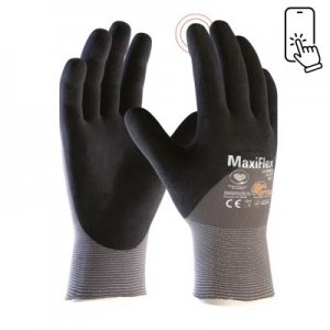 ATG MAXIFLEX ULTIMATE 34-875 SAFETY GLOVES CUT LEVEL A, KNITWRIST 3/4 PALM COATED