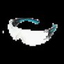 WORKSAFE 3074 WAVE, CLEAR FRAME, BLACK TEMPLE, BLUE TIP, CLEAR ANTI-FOG LENS