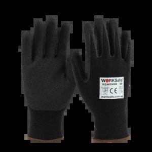 WORKSAFE N800 NITRILE MICRO-FOAM SEAMLESS NYLON LINER GLOVES