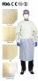DISPOSABLE ISOLATION GOWN SMMS 25GSM, 120*140CM, YELLOW, KNIT CUFF, AAMI L2 WITH LIGHTWEIGHT SMMS FABRIC