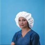 TYVEK 21-INCH WHITE BOUFFANT HAIR CAP, LATEX-FREE & TEAR-RESISTANT, 50PCS/BAG