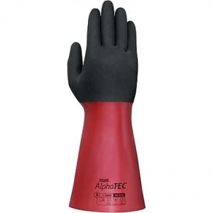 ANSELL ALPHATEC 14 INCH NITRILE CHEMICAL RESISTANT GLOVES WITH SUPERIOR GRIP