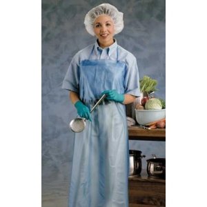ANSELL 54-742 HEAVY-DUTY GREEN VINYL APRON WITH SEALED PVC GROMMETS