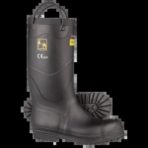 MSA RUBBER FIRE BOOTS, WITH PULL-ON LOOPS (INDENT BASIS)