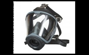 MSA G1 FACEPIECE (MEDIUM) POLY COATED LENS, HYCAR INNER, 5-POINT RUBBER HEAD HARNESS WITH RUBBER NEC