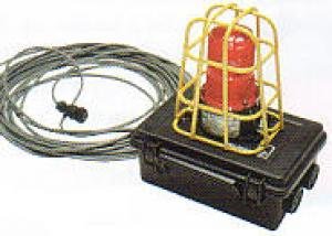 AIR SYSTEMS REMOTE AUDIBLE ALARM BOX W/STROBE LIGHT,GUARD & 50' CABLE 9-12VDC