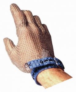 HONEYWELL CHAINEX 2000 REVERSIBLE STAINLESS STEEL CHAINMAIL GLOVES WITH ADJUSTABLE STRAP