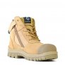 BATA ZIPPY NATURALS WHEAT ZIP SIDED LACE-UP BOOT SRA, (804-88841)