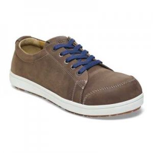 BIRKENSTOCK QS500 S3 SAFETY SHOE, WATER-RESISTANT OILED NUBUCK LEATHER, BROWN