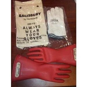 SALISBURY CLASS 00 ELECTRICAL GLOVE KIT WITH LEATHER PROTECTORS & CANVAS BAG