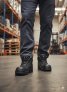 WORKGARD ALPHA II-M MID CUT, BLACK COW SPLIT LEATHER, S3