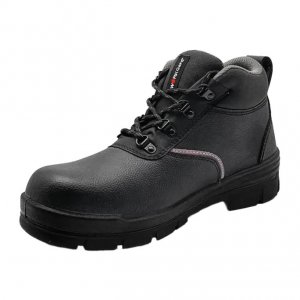 WORKGARD ALPHA II-M MID CUT, BLACK COW SPLIT LEATHER, S3