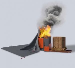 BRIDGEHILL PALLET TRUCK STANDARD FIRE BLANKET (SIZE 5X5 M), SINGLE USE