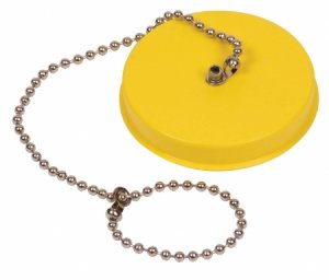 BRADLEY DUAL EYE/FACE WASH DUST CAPS ONLY, SOLD INDIVDUALLY, BEADED CHAIN TETHER, 2 1/4