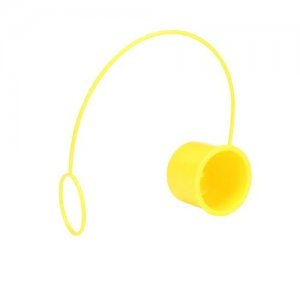 BRADLEY EYEWASH DUST CAPS ONLY, SOLD INDIVIDUALLY (NEED TWO PER EYEWASH), YELLOW PLASTIC TETHER, 1