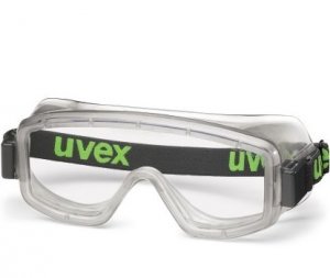 UVEX 9405 SAFETY GOGGLES WITH CLEAR ACETATE ANTI-FOG LENS