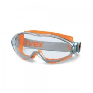 UVEX ULTRASONIC ANTI-FOG UV400 SAFETY GOGGLES ORANGE/GREY FRAME WITH CLEAR LENS