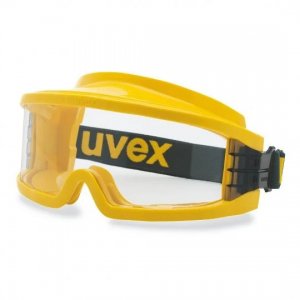 UVEX ULTRAVISION CLEAR LENS GAS-TIGHT YELLOW 9301-613 WIDE-VISION SAFETY GOGGLES WITH UV400 PROTECTION