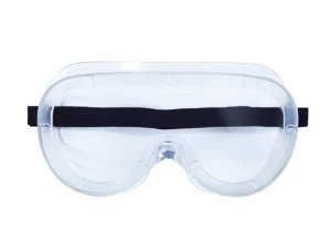 WORKGARD BASIC E3066 SAFETY GOGGLES, TRANSLUCENT CLEAR FRAME, CLEAR ANTI-FOG LENS WITH BLACK NEOPRENE STRAP
