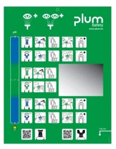 PLUM EYEWASH PLAN WITH CLEAR EMERGENCY GUIDELINES