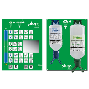 PLUM EYEWASH STATION WITH PH NEUTRAL AND DUO EYEWASH