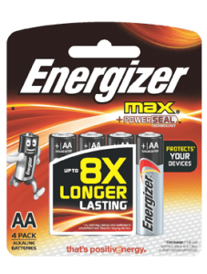 ENERGIZER AA SIZE BATTERY (4PCS/20PKT/BOX)