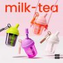 HOLOHOLO MILK TEA CUP MINI NC-01 420ML - TRITAN MATERIAL, 100°C TEMPERATURE RESISTANCE