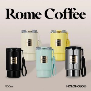 HOLOHOLO ROME COFFEE TUMBLER RM-03, 500ML, INSULATED STAINLESS STEEL